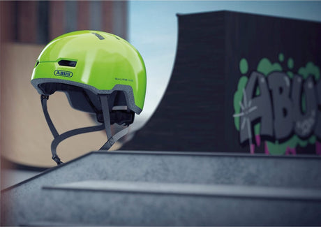 Abus Skurb Kid - Fahrradhelm - Kinder glänzend grün m (50 - 55 cm)