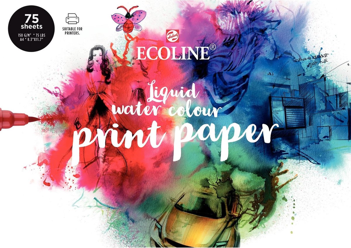 Bruynzeel Ecoline Druckerpapier, 21 x 29,7 cm (A4), 150 g m, 75 Blatt