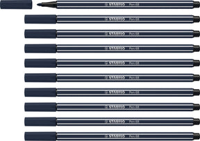 Stabilo pen 68 - premium viltstift - paynegrijs - doos 10 stuks