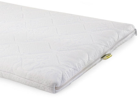 Childhome Heavenly Safe Sleeper Babymatratze 90 x 50 x 7 cm – Kinderbettmatratze aus Polyetherschaum – antiallergisch, atmungsaktiv und antimykotisch – abnehmbarer Bezug waschbar bei 60 °C – EN 16890 und Öko-Tex zertifiziert – weiß