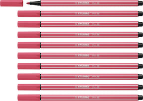 Stabilo pen 68 - premium viltstift - aardbeien rood - doos 10 stuks