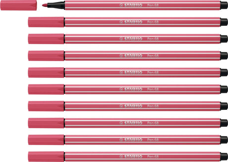 Stabilo pen 68 - premium viltstift - aardbeien rood - doos 10 stuks