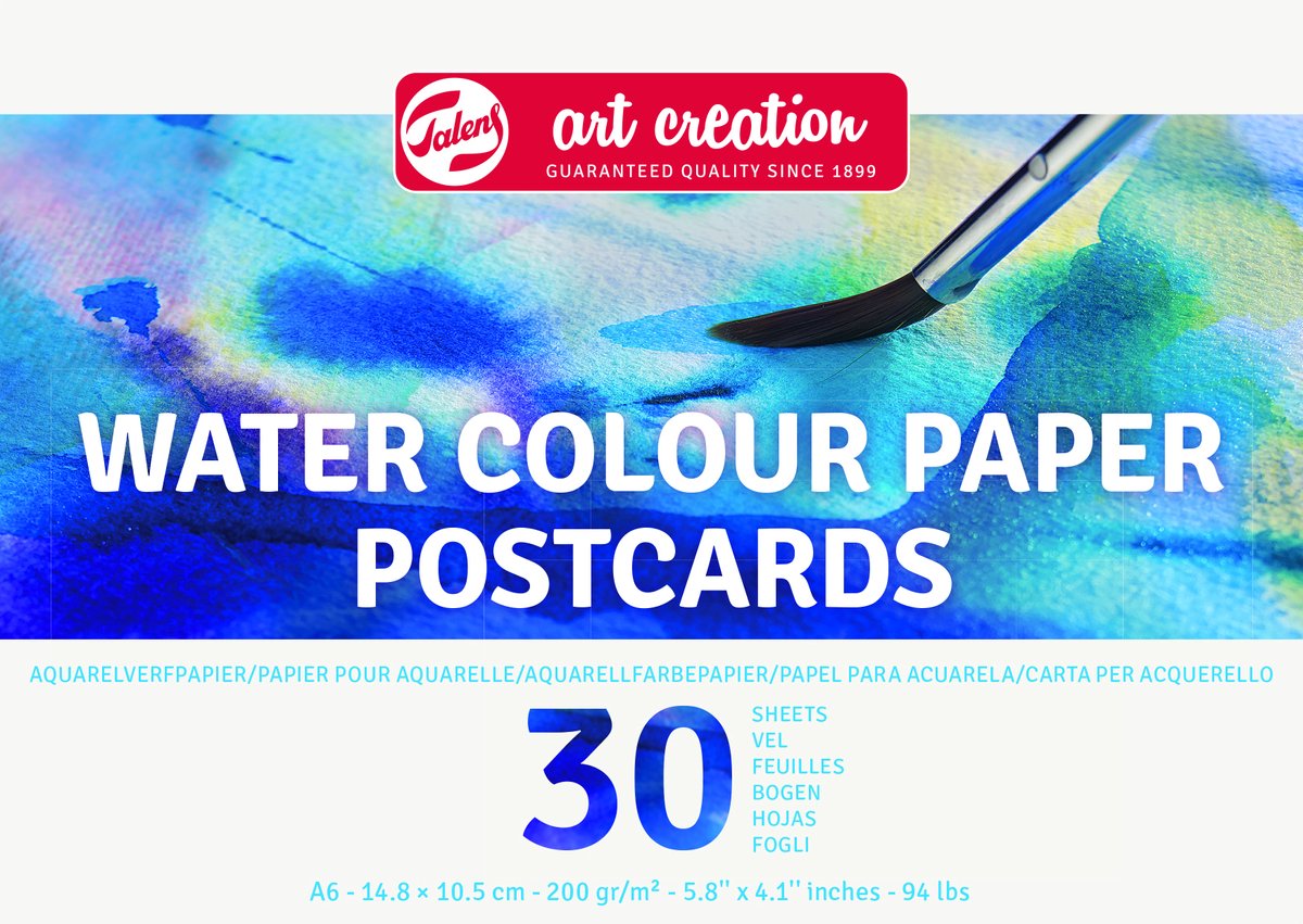 Talens Art Creation Aquarell-Malpapier, 10,5 x 14,8 cm, 200 g, 30 V