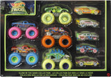 Hot Wheels Monster Trucks GITD-Bundle-Set, 10-teilig.