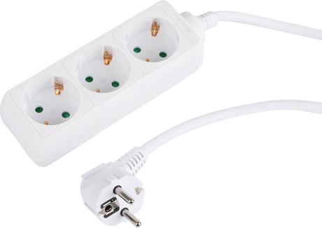 Q-Link-Buchse - 3-fach - geerdet - 3 x 1,5 mm² - 3 m - weiß