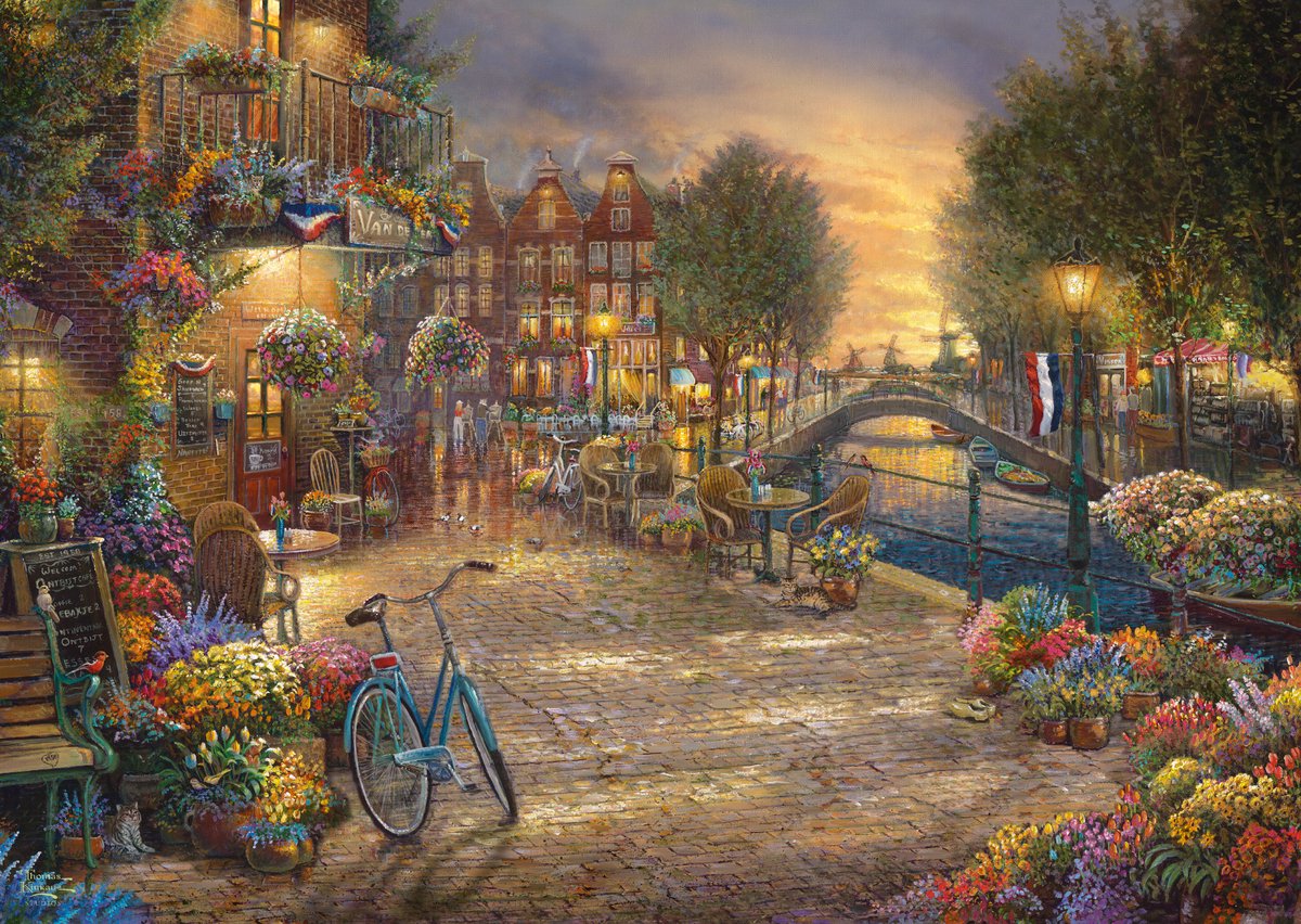 Schmidt-Puzzle Kanal in Amsterdam – 1000 Teile – Thomas Kinkade – 59917