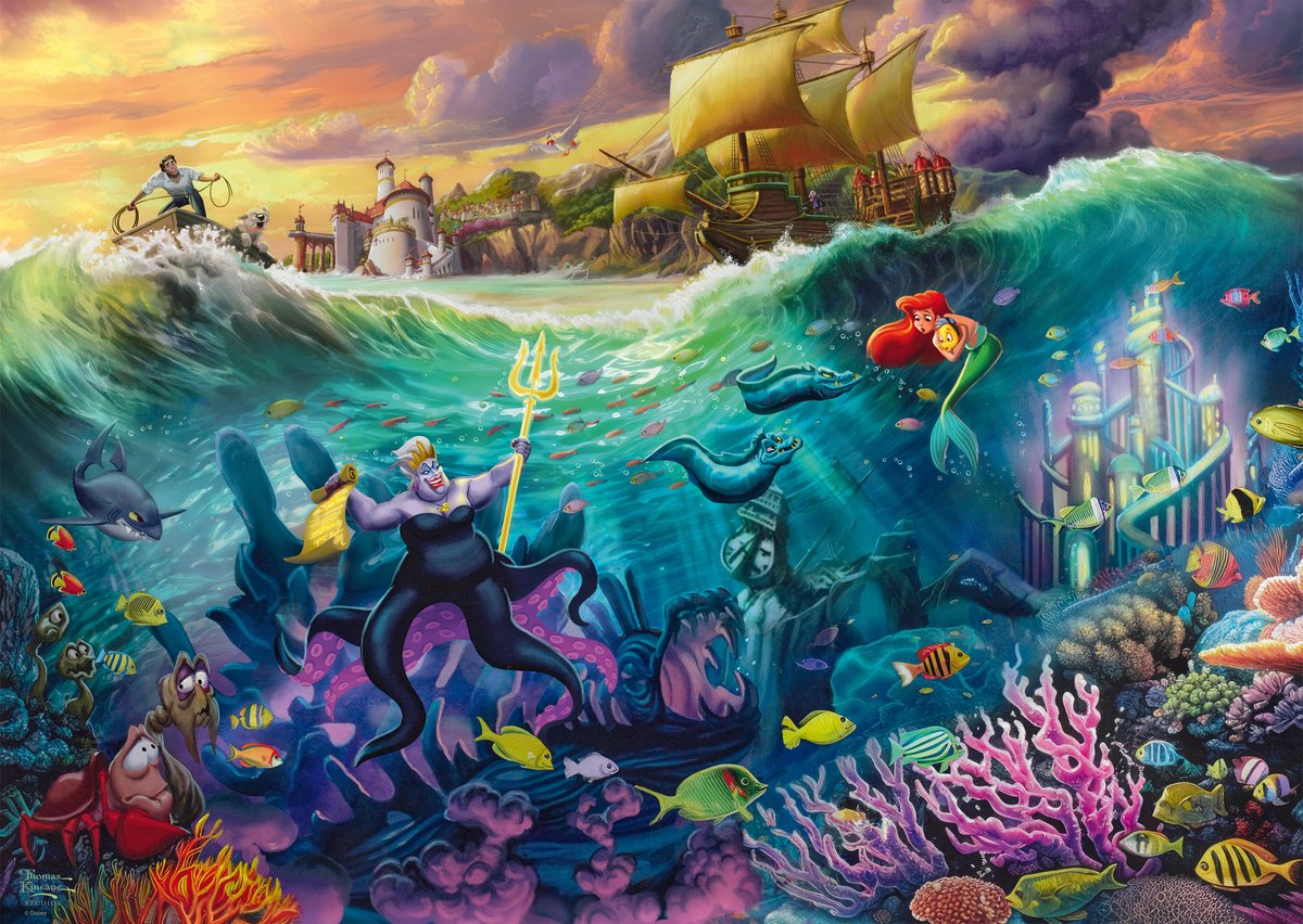 Schmidt Puzzle Disney die kleine Meerjungfrau Ursula 1000-teiliges Puzzle.