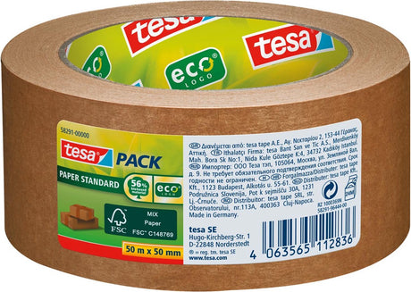 Verpackungsband Tesa tesapack Standard 50m x 50mm braun