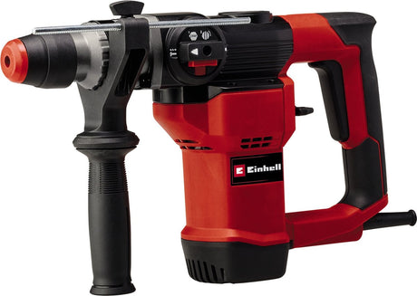 Einhell Elektro-Bohrhammer TC-RH 28 3f – 1600 W – Schlagzahl 4.600 min – 3,5 Jahre – SDS-Plus – 3 Funktionen: Bohren, Hammerbohren, Meißeln mit Meißelarretierung – inkl. Transport- und Aufbewahrungskoffer