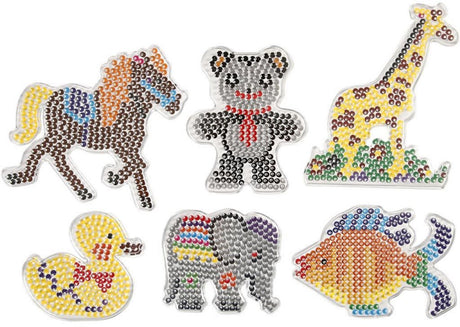 Creativ Company Grundplatte, Ente, Elefant, Giraffe, Bär, Pferd und ein Fisch, Größe 10x11-13x16,5 cm, mittel, 6 Stück 1 Box