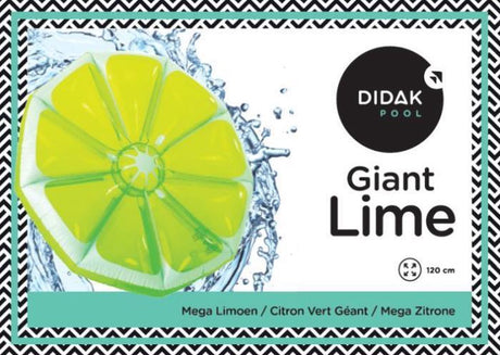 Didak Pool-Luftmatratze Mega Lime – Luftmatratze – 120 x 10 cm – aufblasbar