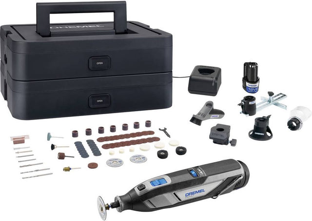 Dremel 8240-5 65 Platinum 12V Akku-Multitool-Set | inkl. 2 x 2 Ah Akku + Ladegerät | im Fall - f0138240jp