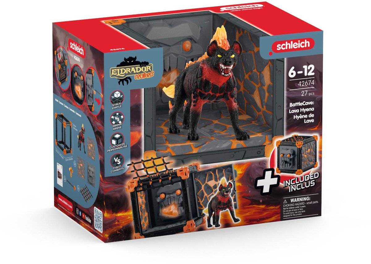 Schleich 42674 Schlachthöhle Lavahyäne