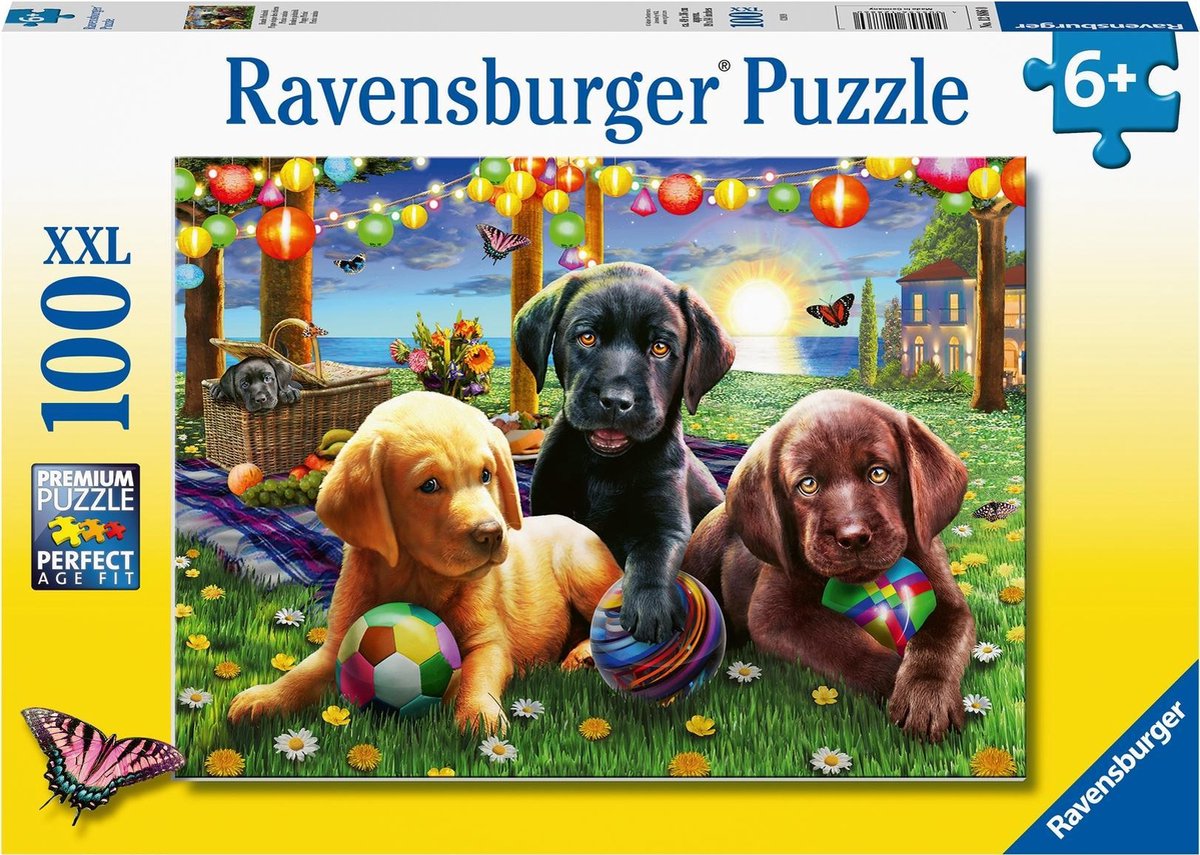 Ravensburger Puzzle Hundepicknick - Puzzle - 100 Teile