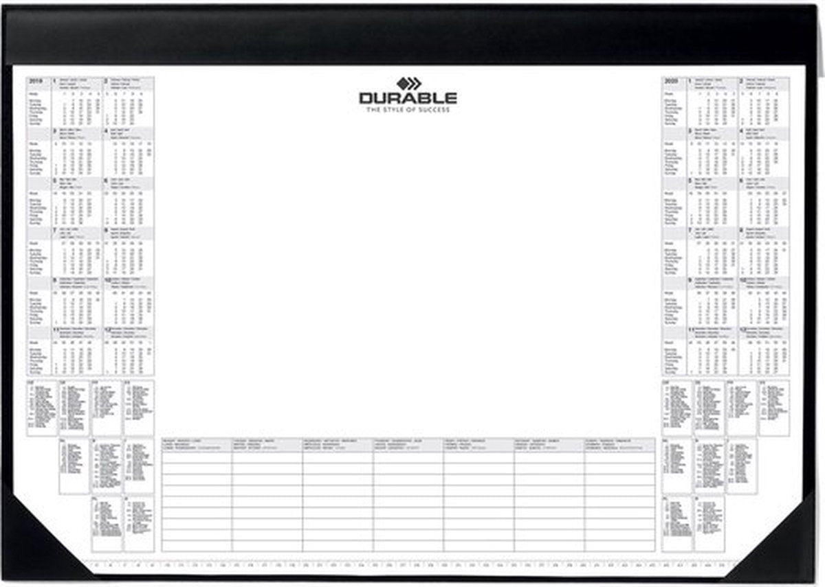 Robuster Schreibblock mit Kalender