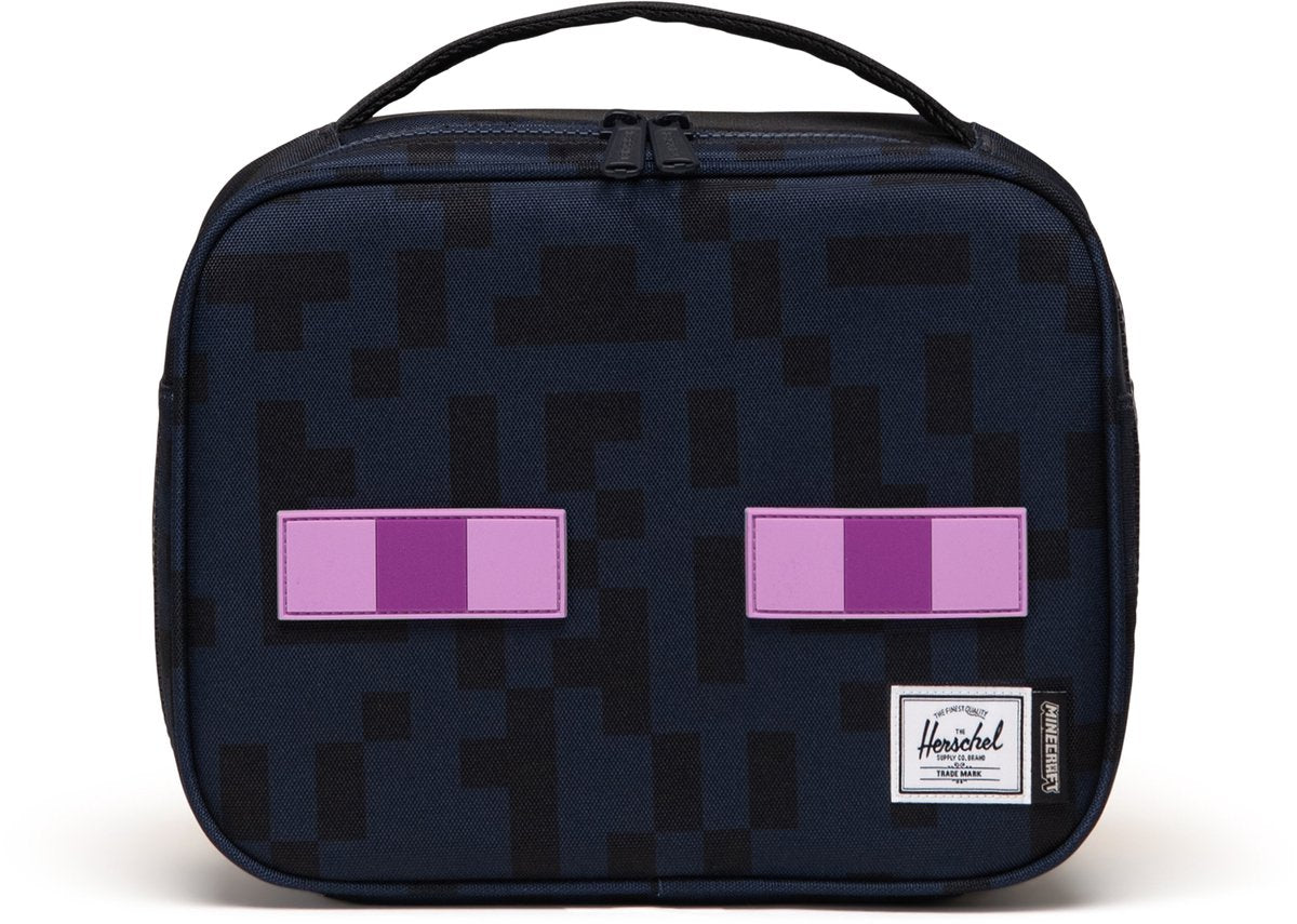 Herschel Thermotasche Minecraft Pop Quiz Lunchbox Little Enderman dunkelblau