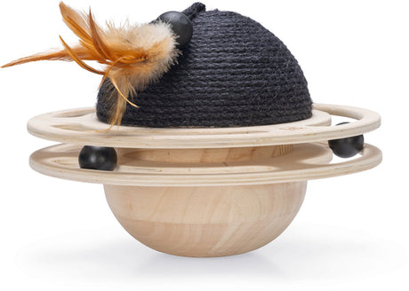 Designed by Lotte Spielball Baya - Katzenspielzeug - Holz - Braun - 30x30x22 cm
