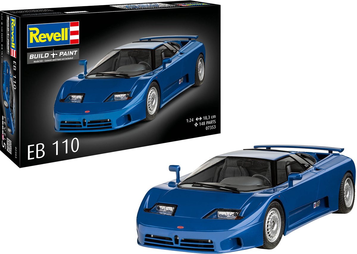 Revell Modellbausatz – Bugatti eb110 1:24 – 148 Stück.