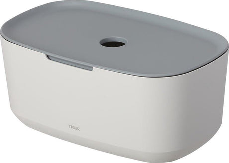 Tiger tess - opbergbox met deksel - wit lichtgrijs