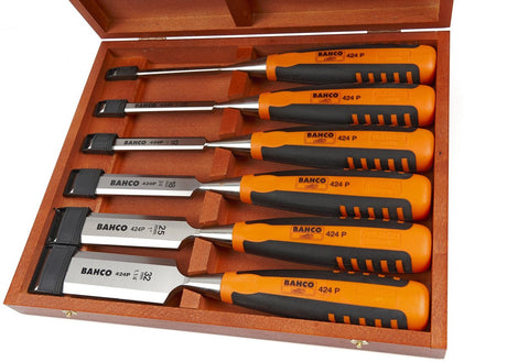 Bahco 424p 6-teiliges Meißelset in Holzbox | 424p-s6-eur