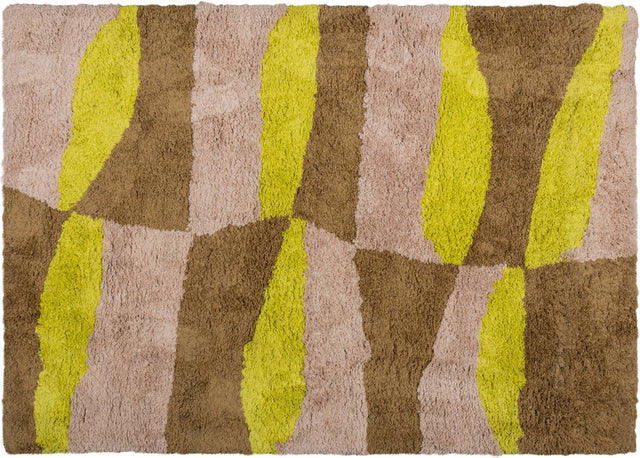 Holzteppich Grafikdesign Musa – Naturgelb – 170 x 240 cm
