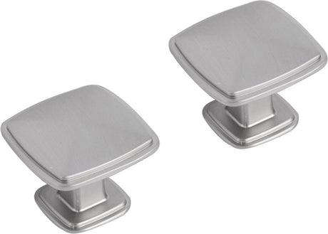 Differnz knop vierkant - 25 mm - mat chroom