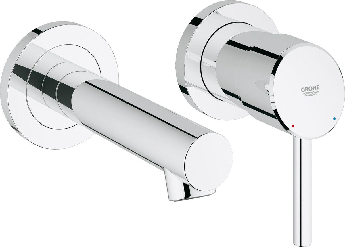 Grohe Concetto Waschtischarmatur - Fertigset - Exklusives Einbauset - Chrom