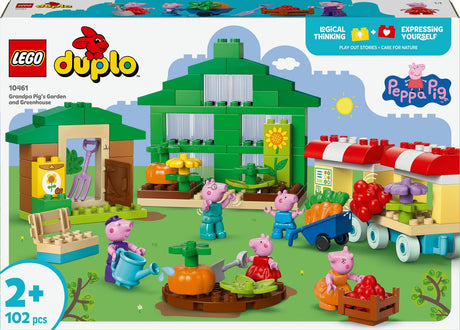 Lego Duplo Peppa Wutz Der Garten und das Gewächshaus von Opa, großes Set – 10461