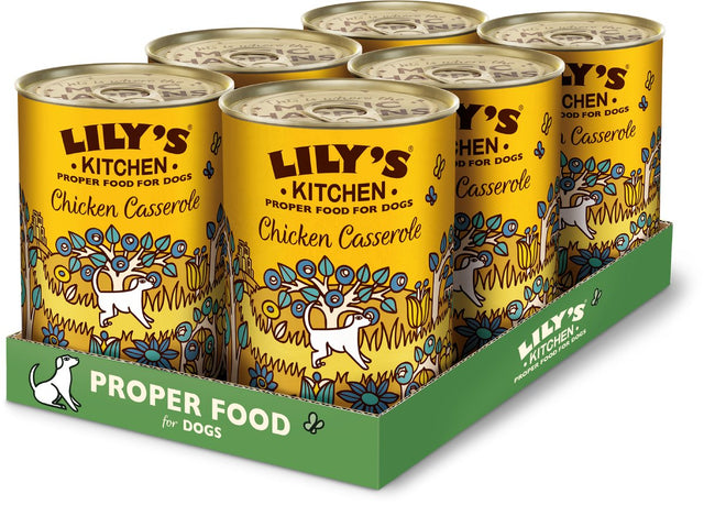 Lily's Kitchen – Hundefutter – Nassfutter – Hähnchen-Truthahn-Auflauf-Eintopf mit Huhn und Truthahn – 6 x 400 g