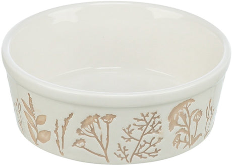 Trixie voerbak keramiek - plantmotief - 1.2l, 20cm, duurzaam en stijlvol
