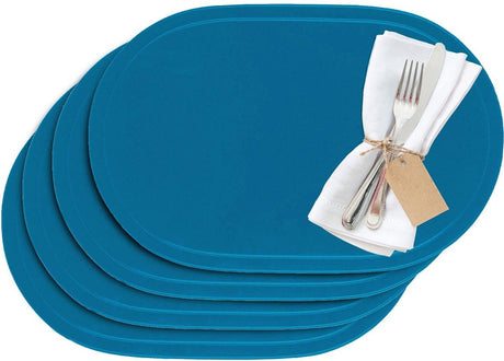 Westmark Set mit 4 Tischsets, 45,5 x 29 cm, Vinyl, Blau Hellblau, Saleen-Kollektion: Fun