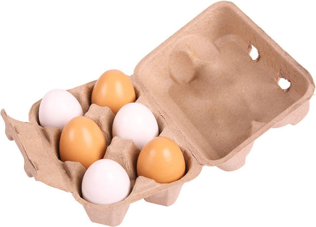 Bigjigs Toys – Eierbox mit 6 Holzeiern
