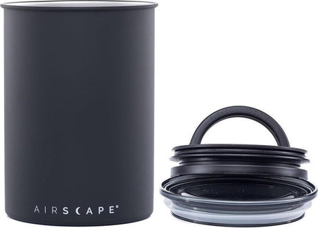 Planetendesign USA - airscape® classic 500gr. - Holzkohle - Vorratsglas - Kaffee-Vorratsbehälter - Vorratsdose - luftdicht und frisch - Edelstahl