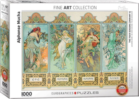 Eurographics – Die vier Jahreszeiten [les quatre saisons] – Alphonse Maria Mucha – 1000 Teile 68×48 cm (B×H) – Kunstpuzzle