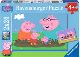 Ravensburger Puzzle Happy Family Peppa Pig, 2x24st.