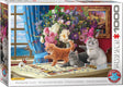 Eurographics - raadselachtige katten [puzzling cats] - image world - 1000 stukjes 68×48cm (b×h) - legpuzzel