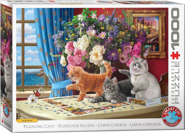 Eurographics - raadselachtige katten [puzzling cats] - image world - 1000 stukjes 68×48cm (b×h) - legpuzzel