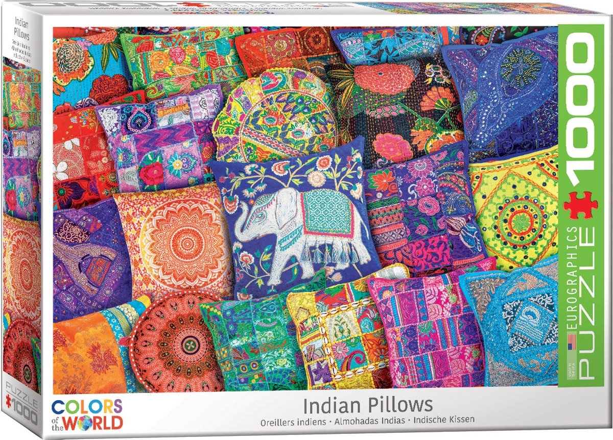 Eurographics – Indische Kissen [Indische Kissen] – 1000 Teile 68×48 cm (B×H) – Puzzle