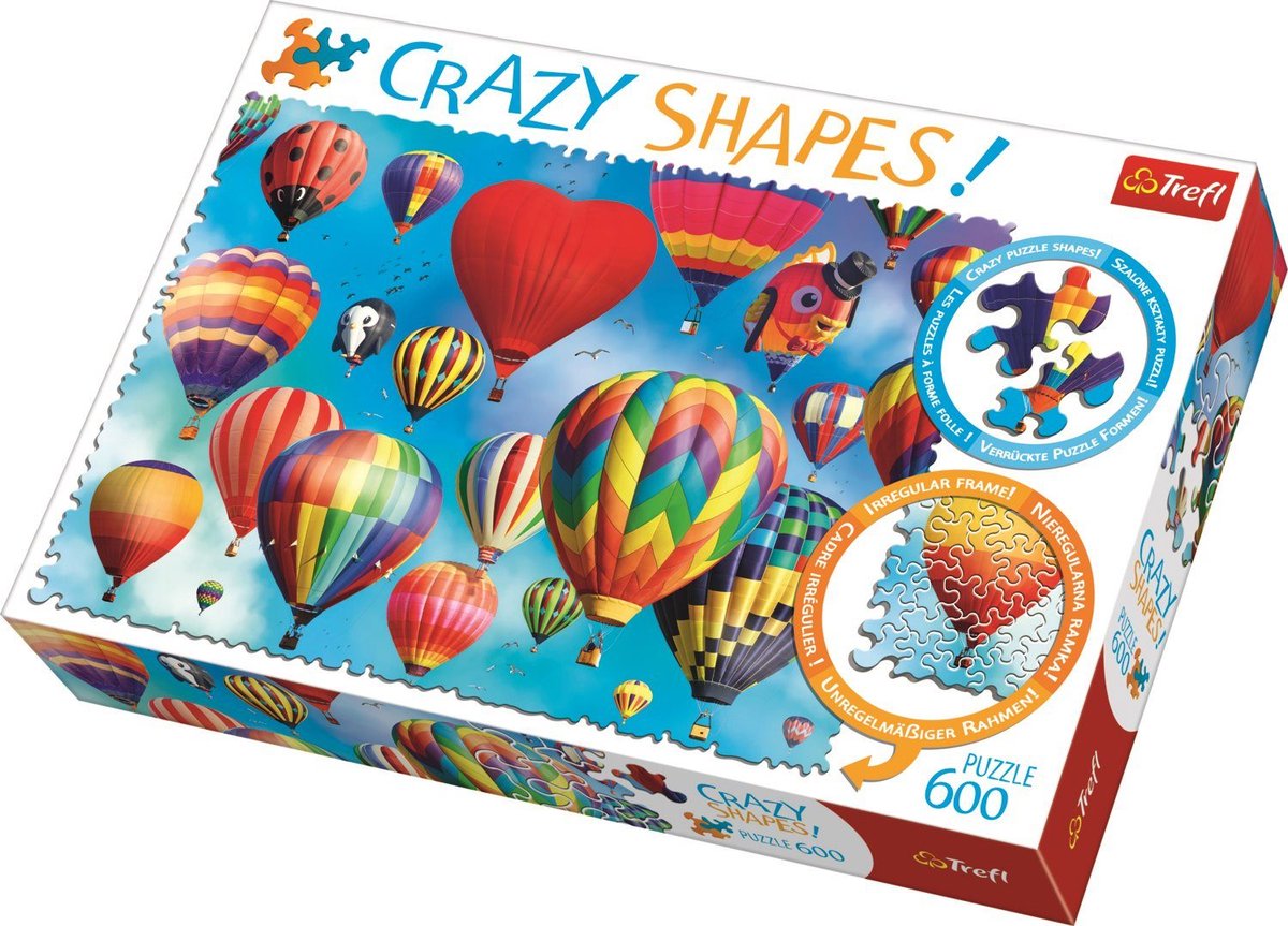 Trefl Puzzle Bunte Luftballons – verrückte Formen 600 Teile.