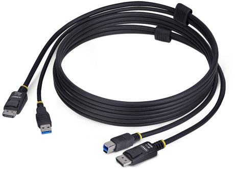 Startech .com 1,8 m langes Display-Port- und USB-KVM-Kabel, 5 Gbit/s, 4K 60 Hz, HDR10, DP 1.2 und USB-Kombikabel für KVM-Switches