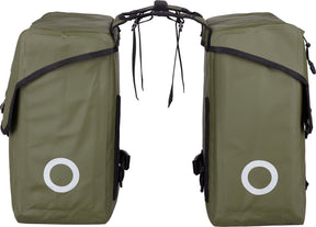 Willex - roubaix - dubbele tas 28 liter - 100% waterdicht - matgroen - laptop