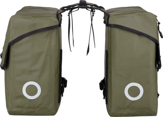 Willex - roubaix - dubbele tas 28 liter - 100% waterdicht - matgroen - laptop