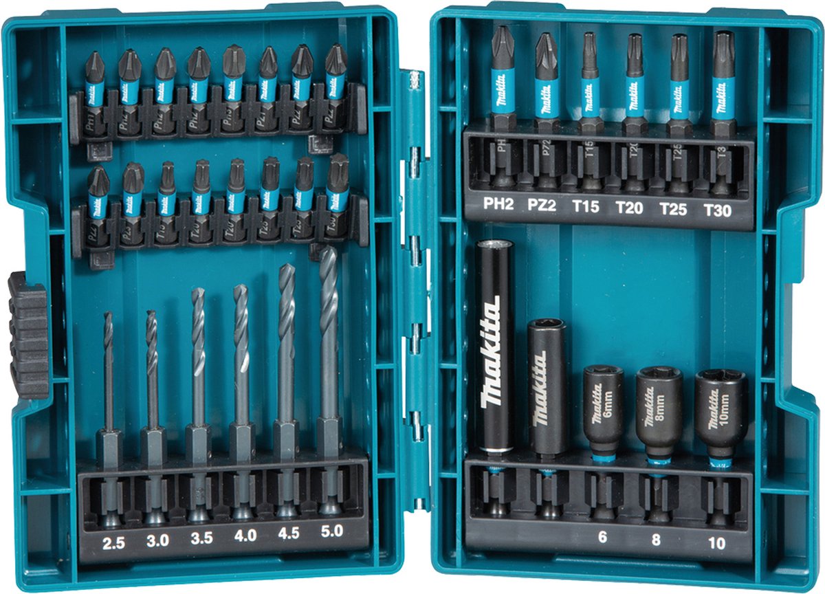 Makita b-66896 Bohr- und Schlagschrauber-Bit-Set 33-teilig