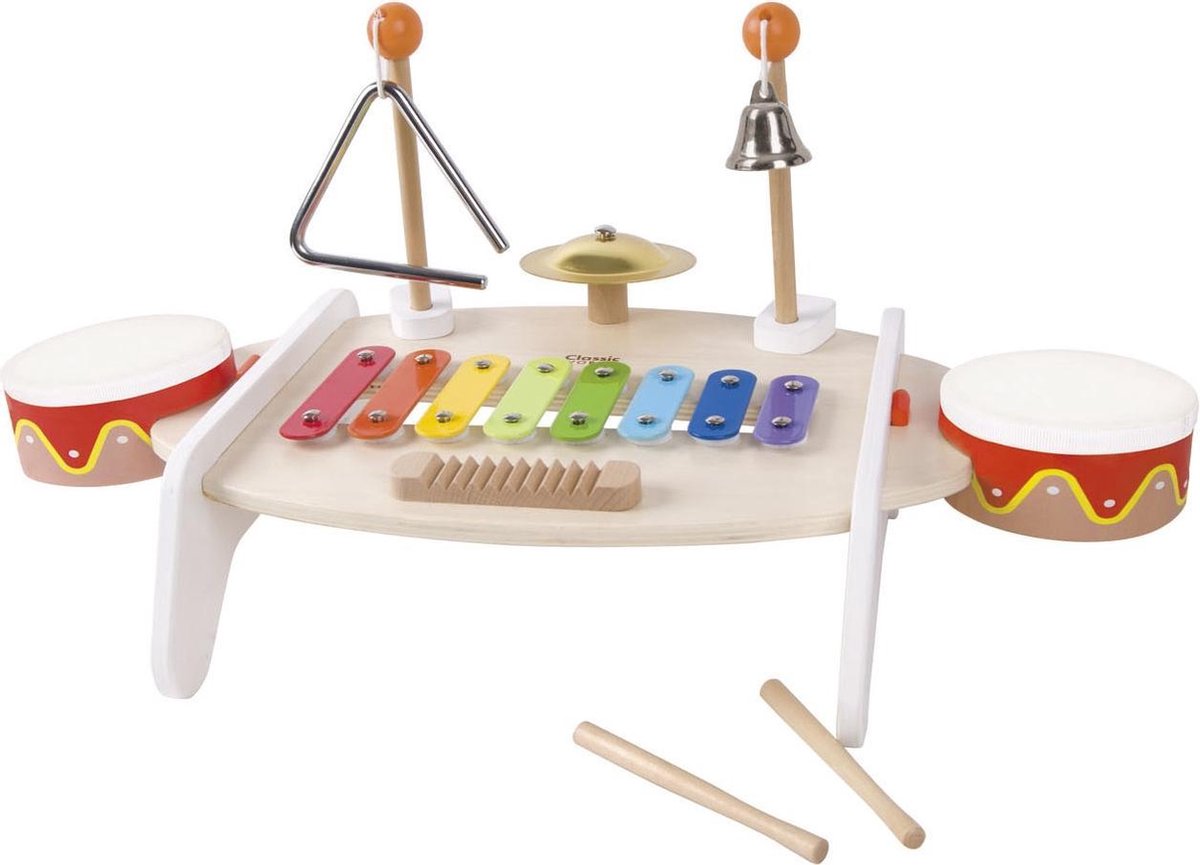 Klassische Welt - Musikinstrumentenset für Kinder - Xylophon und Schlagzeug