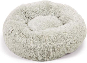 Beeztees yali - hondenmand - pluche - fluffy - lichtgrijs - diam. 50 cm