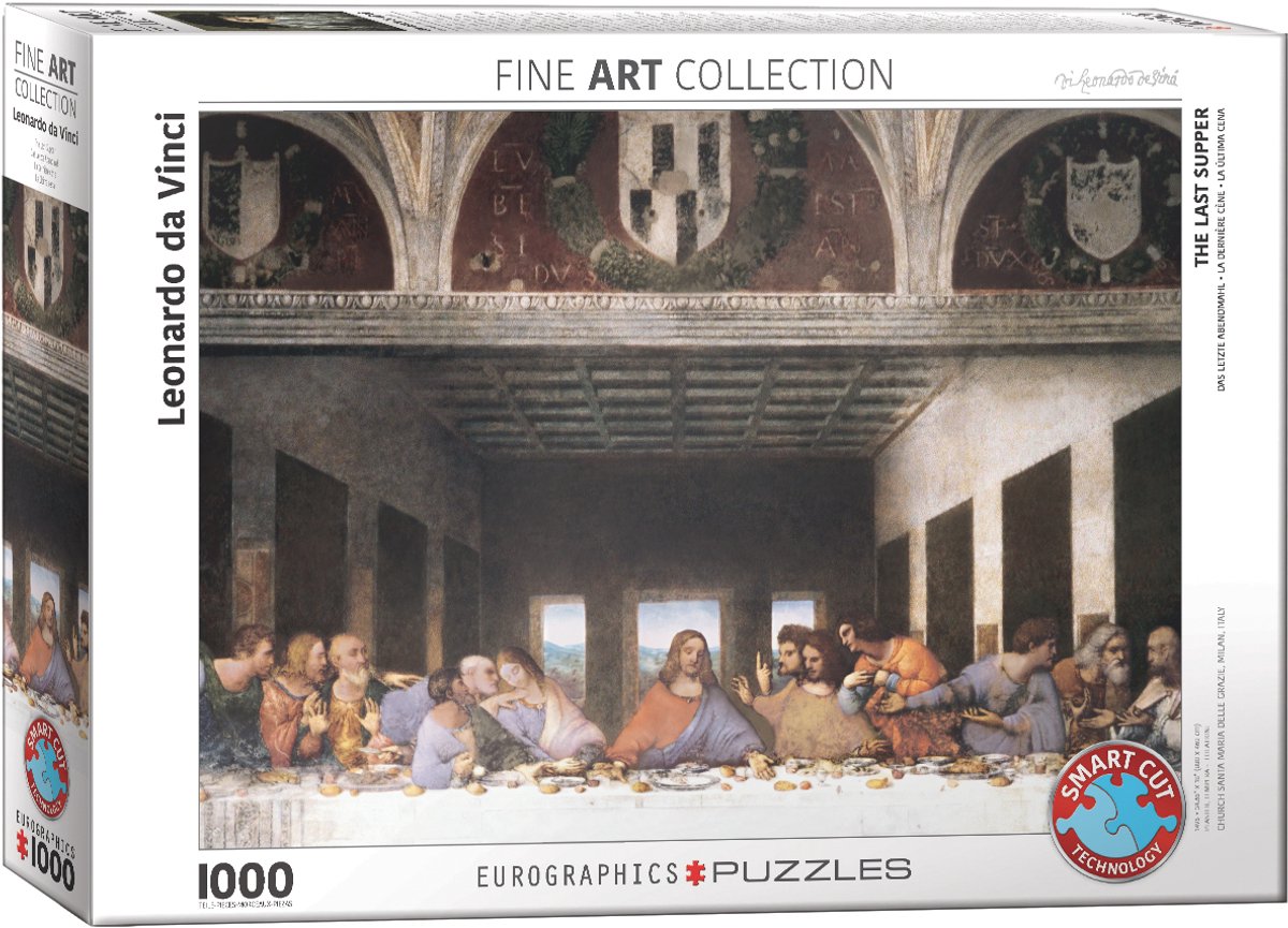 Eurographics – Das letzte Abendmahl [il cenacolo] – Leonardo da Vinci – 1000 Teile 68 × 48 cm (B × H) – Kunstpuzzle