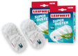 Leifheit Super Duster Staubwedel m Nachfüllung – Mikrofaser – 50-fach waschbar – Set mit 2 Ersatztüchern