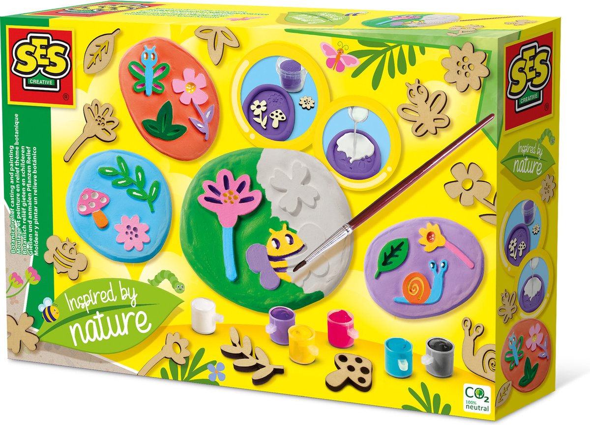 Ses botanischer Reliefguss + Malerei