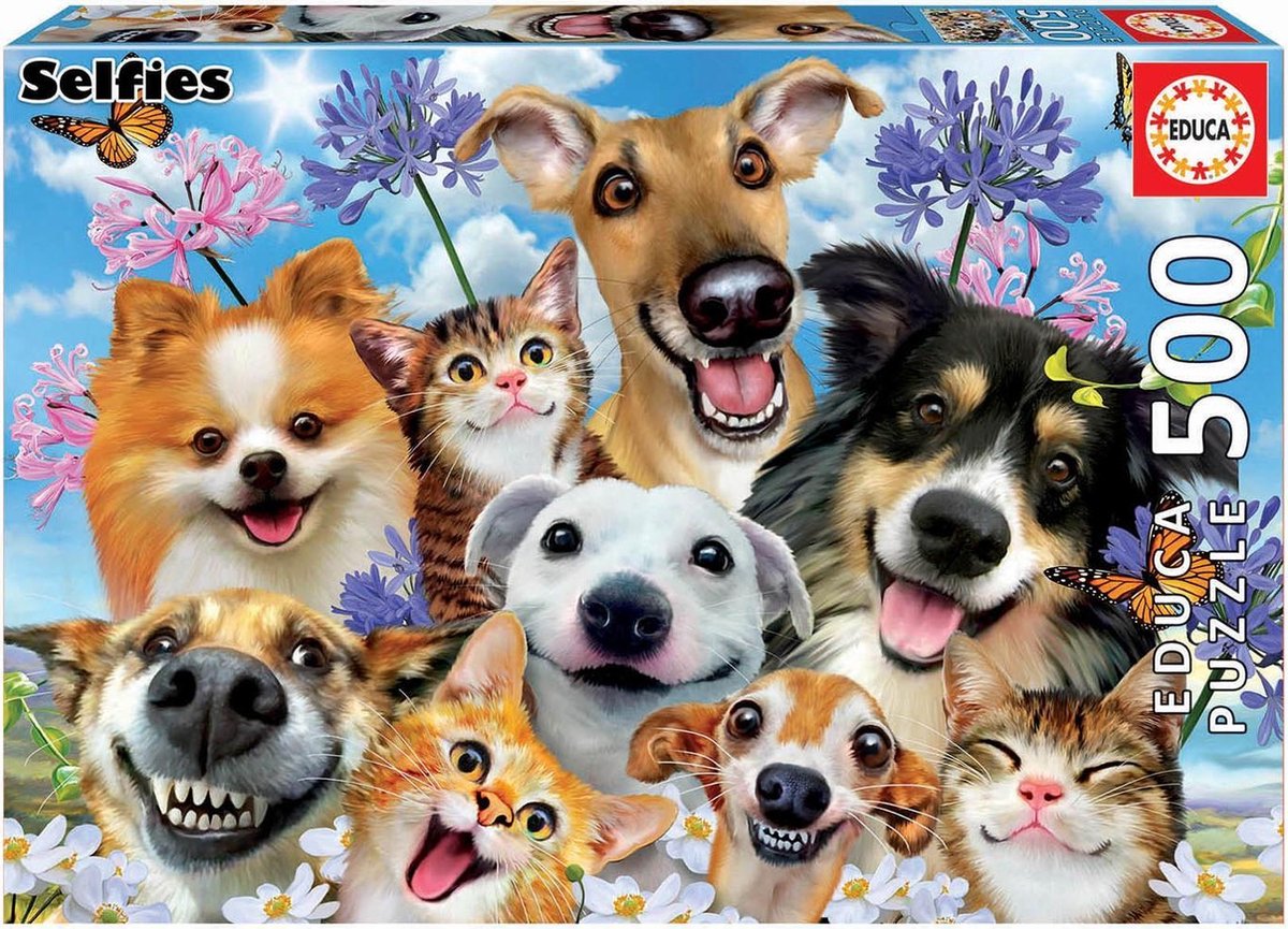 Educa - Puzzle - Spaß im Sonnen-Selfie - 500 Teile - Puzzle