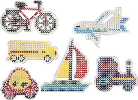 Kreativunternehmen https: www.cchobby.nl Grundplatte-Auto-Flugzeug-Boot-Traktor-Bus-und-Fahrrad-Größe-9x9-5-11x16-cm-mittel-6-teilig-1-Box